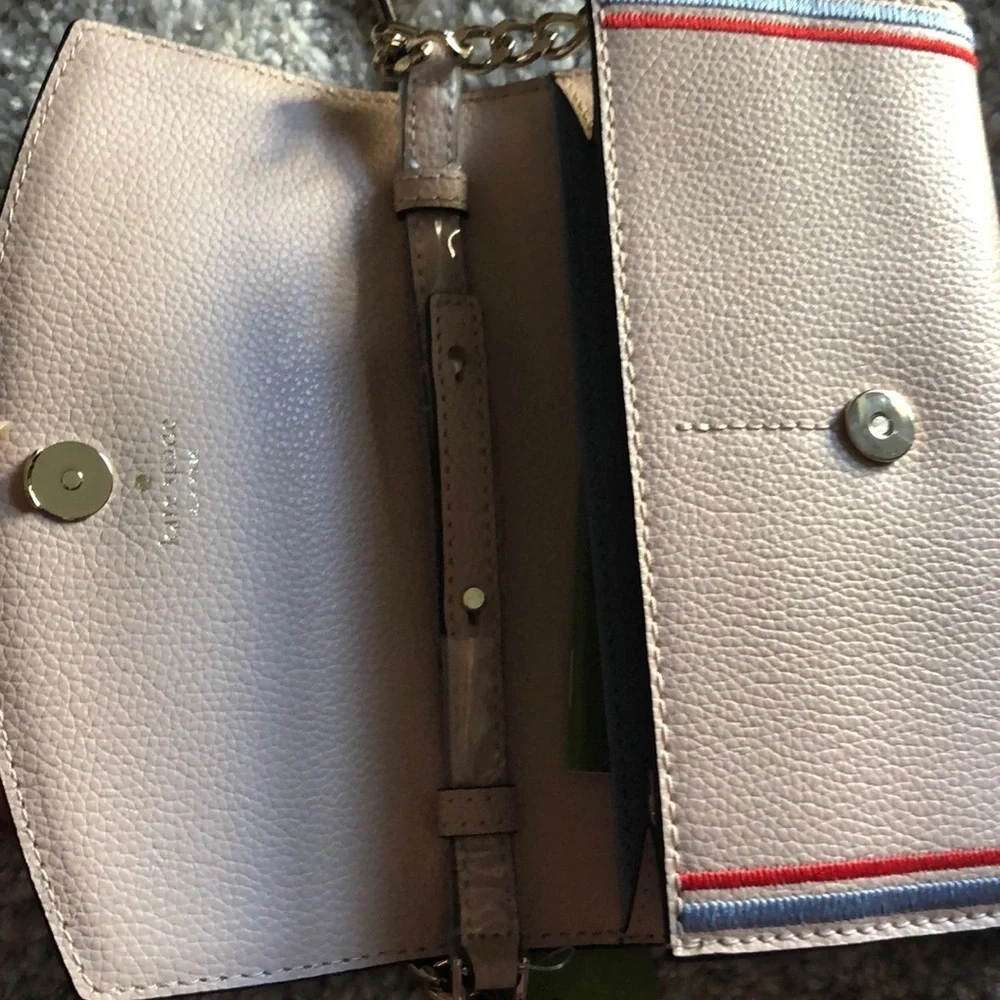 NWT KATE SPADE  Eva Embroidered Wallet On A Chain